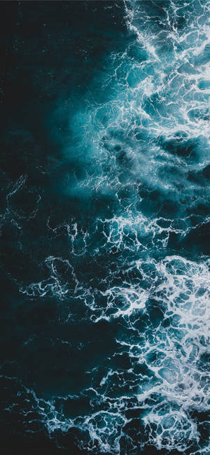 iPhone 11 dybhav hvide skum bølger baggrund. — iPhone 11 Pro Max Wallpapers