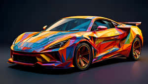 Geometrisk baggrund, Bil 4k, Bil 4k baggrund, Bil, Sportsvogn, Sportsvogn baggrund, Sportsvogn billeder, Farverig abstrakt kunst, Kunst baggrund, Skrivebordsbaggrund, Laptop baggrund — 5120x2880 Wallpapers