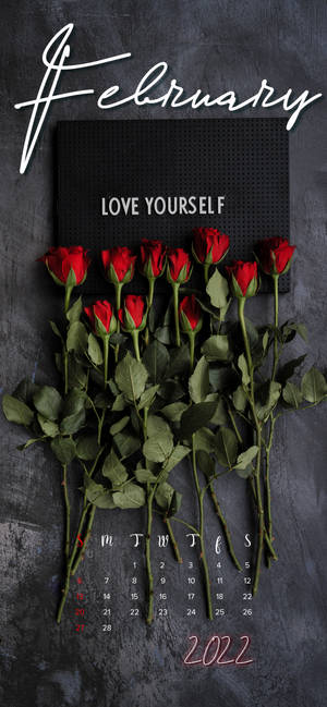 Februar 2022 Roser Kalender tapet — iPhone Air Wallpapers