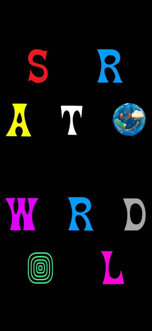 Fantastisk kunst Astroworld tekst tapet med fantastisk design. — iPhone 11 Pro Wallpapers