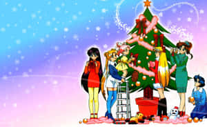 Anime-julebaggrund