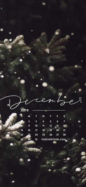 Minimalistisk december-julebaggrund til iPhone med kreativ problemløsning — Jule iPhone Wallpapers