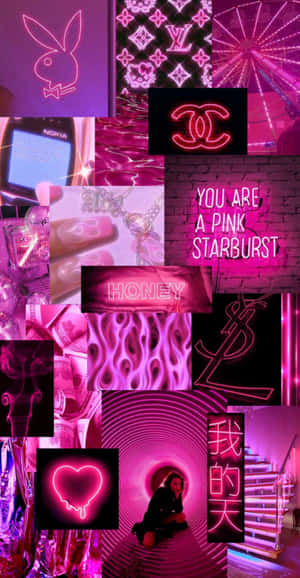 Neonlyserøde æstetiske billeder — Neon pink æstetik Wallpapers
