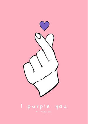 Finger Heart I Purple You Baggrund