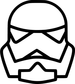 First Order Stormtrooper-hjelm silhuet