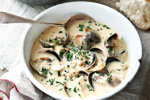 Fisk og muslingesuppe tapet — 3:2 Wallpapers