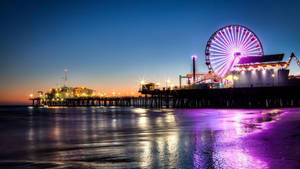 Fiskepir Los Angeles solnedgang tapet — Sunset Boulevard Wallpapers