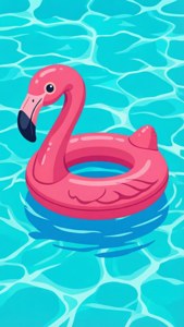 Sjov vektor poolflåd baggrund til sommerstemning.