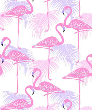 Et mønster af flamingoer i lyserød og lilla tapet — Motorola Razr Ultra 2026 Wallpapers