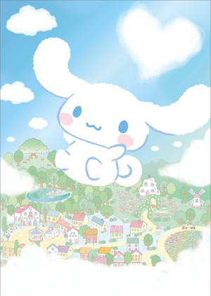Flyvende Cinnamoroll kunst baggrund — OnePlus Pad Go 2 Wallpapers