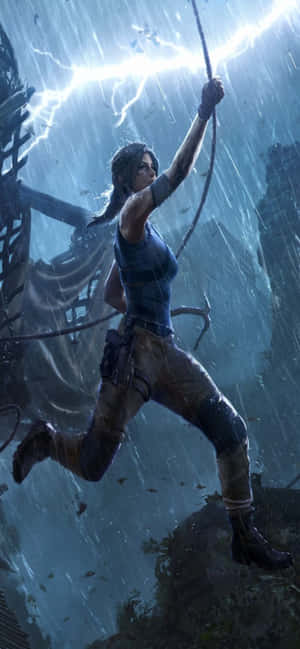 Iphone Xs Max Rise Of The Tomb Raider Baggrund — iPhone Xs Wallpapers