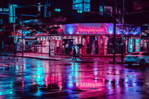 Neon City baggrund — Neon by Wallpapers