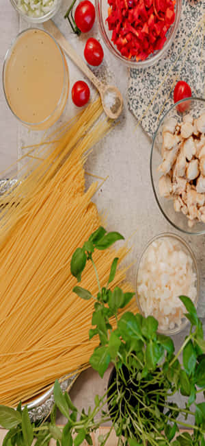 Iphone X Pasta Baggrund — Galaxy A15 Wallpapers