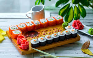 Billeder af forskellige sushi-typer — Sommer æstetik Wallpapers