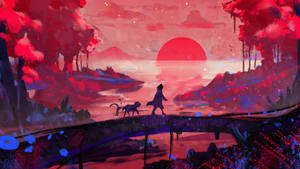 Fortabt i skoven billede tapet — Studio Display Wallpapers