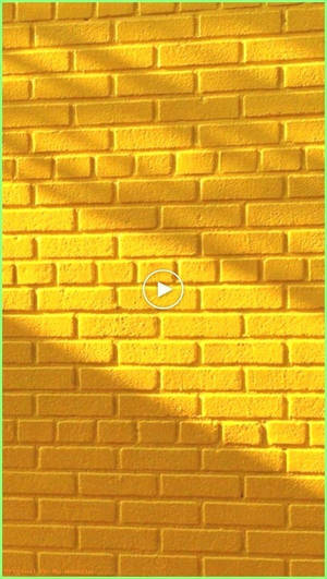 Fortidens Charme - Gul Vintage Æstetisk Murstensvæg — Retro æstetik Wallpapers