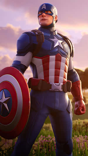 Captain America Baggrund — Fortnite Wallpapers