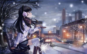 Fortryllende måneskinsanime-scenery — Smuk anime Wallpapers