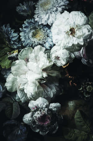 Fortryllende mørk blomsterbaggrund — Mørk blomstret Wallpapers