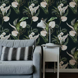 Fortryllende mørk blomsterbaggrund — Mørk blomstret Wallpapers