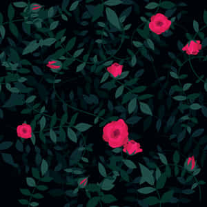 Fortryllende mørk blomsterbaggrund — iPad Pro 11 Wallpapers