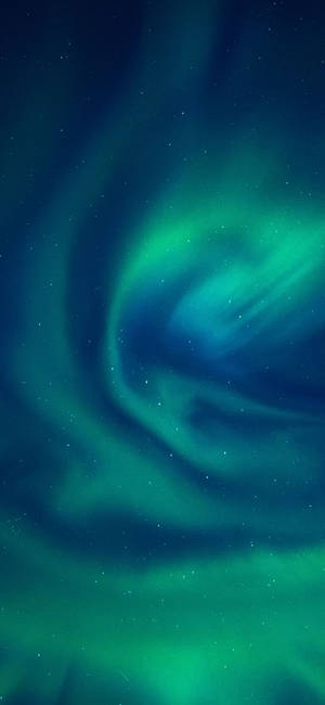 Grøn himmel som arktisk tapet — iPhone 16e Wallpapers