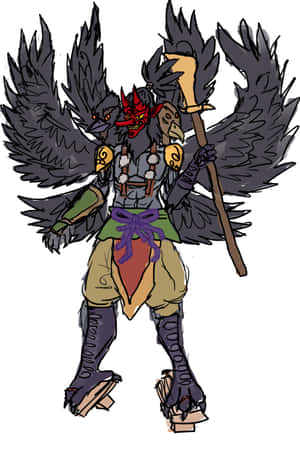 Fortryllende Tengu-kunstværk — iPad Mini Wallpapers