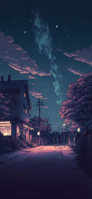 Anime æstetisk baggrund — Xperia 10 VII Wallpapers