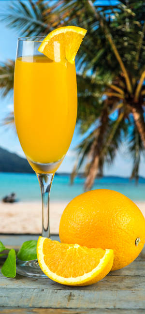 Frisk appelsin tropisk drink-baggrund