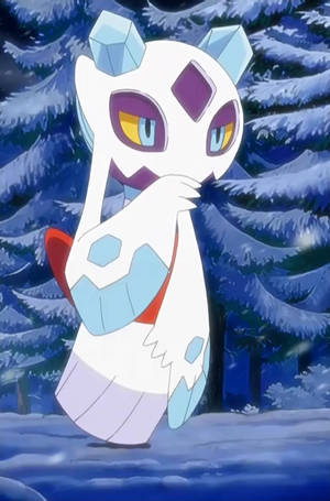 Froslass med sneklædte træer — Pokemon iPhone Wallpapers