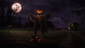 Fugleskræmsel med græskarhoved uhyggeligt profilbillede — Uhyggelig halloween Wallpapers