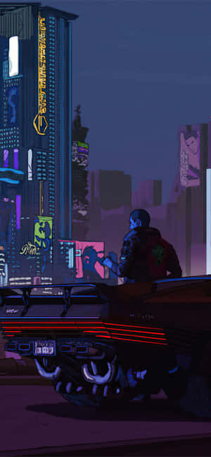 Cyberpunk-baggrund — ZTE Blade A36 Wallpapers