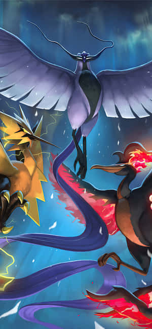 Galarian Articuno, Zapdos og Moltres — Oppo Reno15 Pro Wallpapers