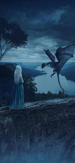 Game Of Thrones Sæson 8 Drage Baggrund — iPhone 14 Wallpapers