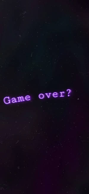 Game Over sort og lilla æstetik — Galaxy S26 Ultra Wallpapers
