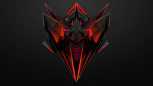 AMOLED-baggrund af et spil-logo i nuancer af sort og rød.