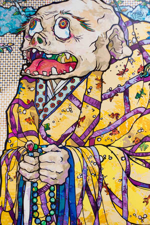 Gammel buddhistisk Takashi Murakami 4K — Xiaomi Pad 7 Ultra Wallpapers