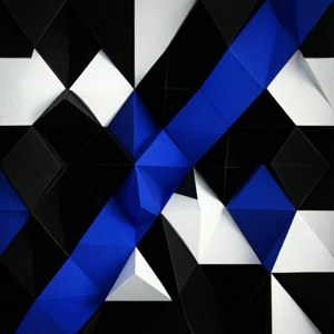 Abstrakt geometrisk design med Thin Blue Line-farver. — OLED Wallpapers