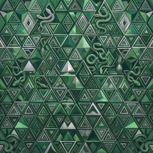 Moderne geometrisk mønster med slange-motiver. — Slytherin æstetik Wallpapers