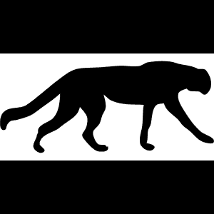 Gepard Silhuet Gående