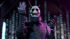 Ghostwire Tokyo Hannya Ond Baggrund — Ghostwire Tokyo Wallpapers