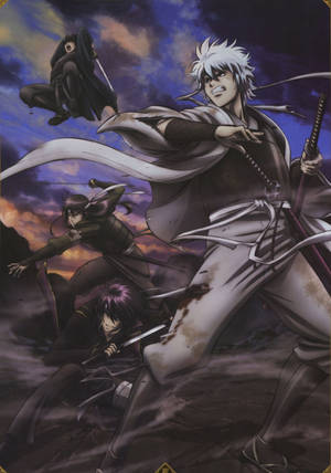 Gintama-karakterer klar til kamp tapet — Oppo Pad 5 Matte Display Wallpapers