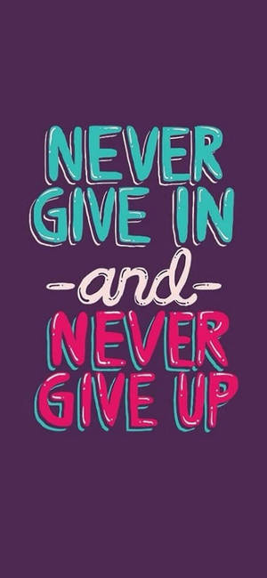 Giv Aldrig Op Motiverende Iphone — iPhone 14 Wallpapers