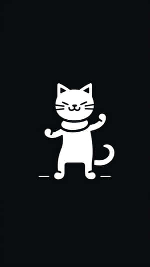 Glad dansende kat illustration