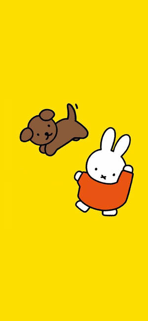 Glade Miffy og Snuffy tapet — iPhone 13 Pro Wallpapers