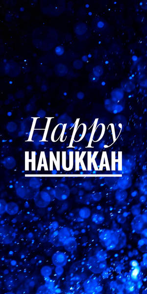 Glædelig Hanukkah blå æstetik tapet — 18:9 Wallpapers
