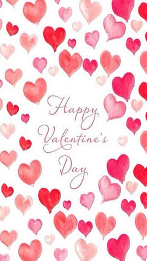 glædelig valentinsdag akvarel hjerter — Sød valentinsdag Wallpapers
