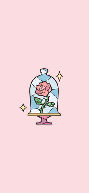 Glasrose pink æstetisk blomst — Oppo A7 Pro Max Wallpapers