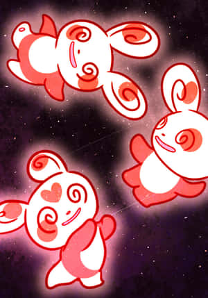 Glødende lyserød Spinda — Pokemon Wallpapers