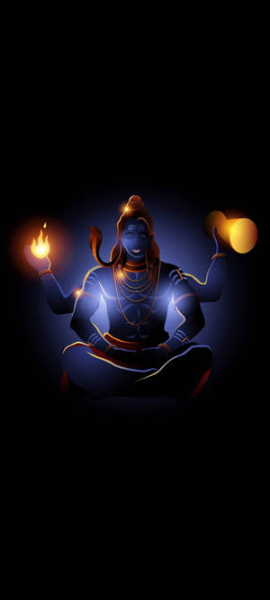 Glødende Mørk Shiva — Tecno Pova 7 Wallpapers